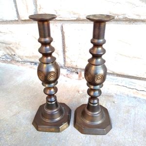 Vintage Brass Candle Sticks Holders